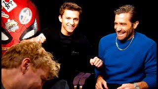 Jake Gyllenhaal gives Tom Holland a proper fright!