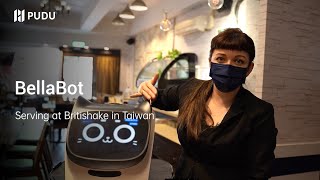 BellaBot serves at Britishake in Taiwan | Pudu Robotics