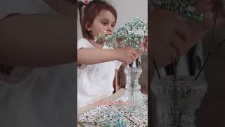 Montessori flower arranging activity