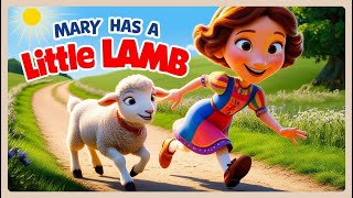 Mary Has a Little Lamb 🐑 | Fun Sing-Along Nursery Rhyme! | E-Family Channel