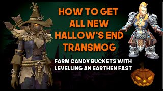 How To Get All NEW Hallow's End Transmog 2024 AND Farm Candy Buckets With Levelling An Earthen FAST