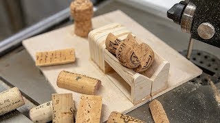 Simple Bandsaw Jig For Cutting Corks / How To Cut A Cork In Half