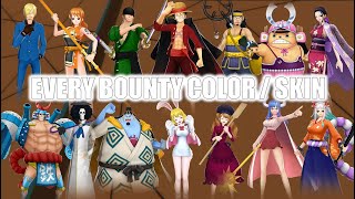 Every Bounty Color / Skin in One Piece Bounty Rush OPBR (2024 November Update)