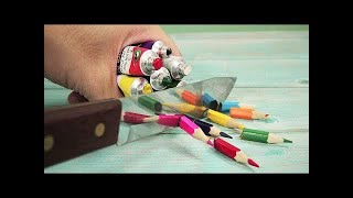 Stop Motion Cooking - Cook Ramen From Painting Tools ASMR 4K