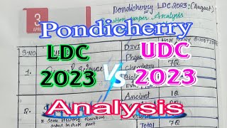 PONDICHERRY LDC 2023 Vs UDC 2023|SUBJECT WISE WEIGHTAGE ANALYSIS| #pondicherryudc #pondicherryldc