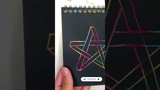 Magical Book Drawing Compilation 5✨⭐ | Easy Star Drawing On Scratchbook | Colorful Star Drawing