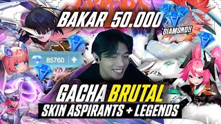 Momen Habiskan 50.000💎 Gacha All Skin Aspirant & Legend🔥#BORONGSKIN03