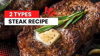 2 different types beef steak || Beef steak recipe || Bangali style beef steak || Easy Steak