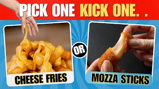 Pick One Kick One... Junk Food Edition! 🎂 🍫 🍨 | Food Quiz