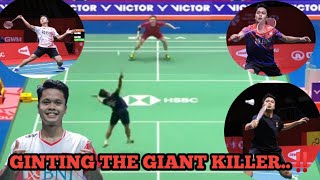 GIANT KILLER..‼️MOMEN GINTING TUNDUKAN AXELSEN RAJA BULUTANGKIS DUNIA || BEST MATCH