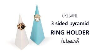 Origami Pyramid Ring Holder - Easy DIY - Paper Kawaii