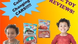 DISNEY CARS: Color Changing Disney's Lightening Mcqueen and Sheriff change in water!