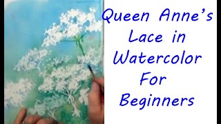 Easy Watercolor Flower Painting for Beginners Using Sponge and Masking