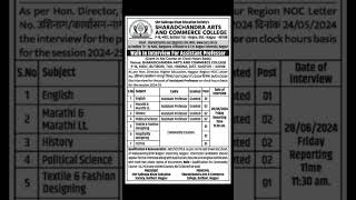 Teachers job 2024 | Assistant Professor Job