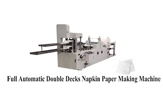 Double layer automatic serviette tissue paper product making machine production line