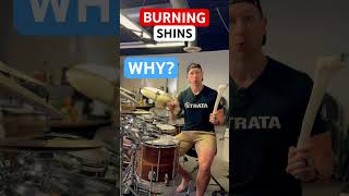 FIX Burning Shins from Drumming 🏋️‍♂️🧠#drummer #drums #bassdrum #doublebass