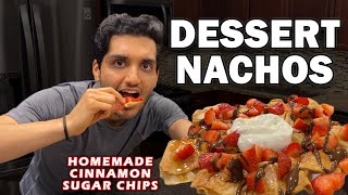 LOW CALORIE DESSERT NACHOS & Baked Cinnamon Sugar Chips || Healthy & High Protein