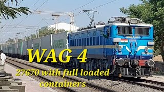 Train 27670 with fully loaded goods containers|Indian train lovers@indiantrainlovers2179