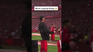 Mane copying klopp celebration