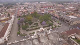 Antigua Guatemala - Parque Central 360 degree view via drone