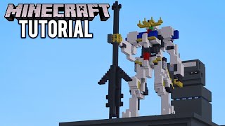 MINECRAFT : How To Build Gundam Barbatos Lupus Rex