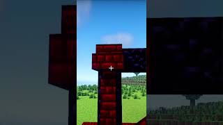 build a red nether portal in minecraft!!!😈😱#minecraft #shorts