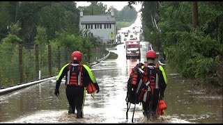 Major Flash Flooding near Washington Crossing, PA 7/15/23