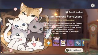 Feline Fortress Furrdyssey Full Event Gameplay - Genshin Impact