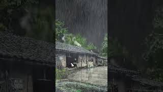 Nature view | Village houses with rain sounds | Village life | Nature 4k videos | short video