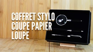 COFFRET STYLO COUPE PAPIER LOUPE