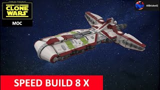 Lego Rebel Frigate PELTA MOC - Звездные войны: Войны клонов | Скоростная сборка (не Лего 75158)