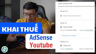 Cách khai tất cả thuế Youtube / Google Adsense chuẩn nhất 2024 (duyệt ngay lập tức)