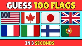 Guess the Flag Quiz 🏳️ | Can you Guess 100 Flags Correctly? #flagquiz