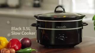 Crock-Pot 3.5L Black Slow Cooker, SCV400KB