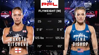 DAKOTA DITCHEVA VS JENA BISHOP FULL FIGHT PFL