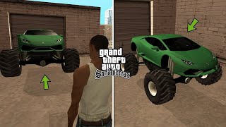 لن تصدق أنني وجدت سيارة لمبرجيني في قراند سان أندرياس | Lamborghini Monster Truck in GTA San Andreas