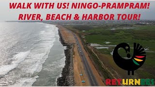 Discovering Ningo-Prampram, Ghana: A Walk along the River, Beach, and Harbor with Alfred!