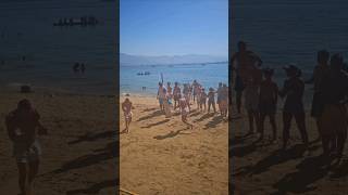 Beach sack race, done! #short #shorts #beach #spirts #games  #fun #holiday #summer #race #team