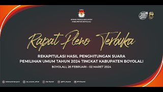 Live (Hari Terakhir) Rapat Pleno Terbuka Rekapitulasi Penghitungan Suara Pemilihan Umum Tahun 2024