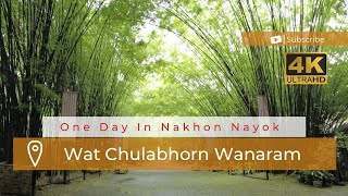 [4K Walk] 🇹🇭 Nakhon Nayok, Wat Chulabhorn Wanaram