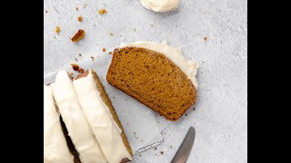 Pumpkin Maple bread with Maple Cream Cheese frosting