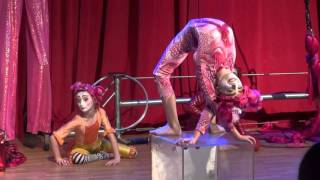 Georgia Bryan performs a girl in a box contortion act