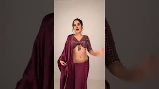 Urfi Javed Nip Show Sexy Look In Hot Saree | Urfi Javed Dance Oo Antava Oo Oo Antava Song