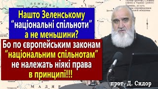 Національні спільноти не мають в Європі в світі ніяких прав. Тому Зеленському не нац-меньшини...