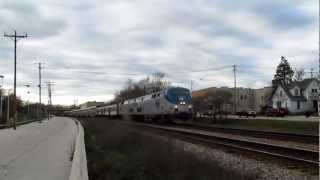 MUST SEE Amtrak 8 with 2 Phase 4 baggage cars