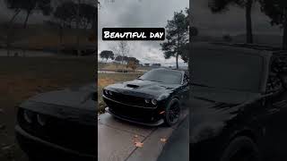 Beautiful day with Dodge challenger