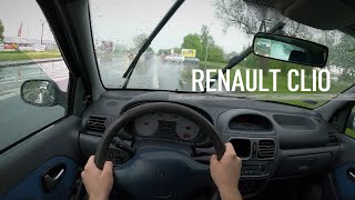 DRIVE | 2000 Renault Clio 1.2 5MT - POV Jazda w deszczu (BURZA)