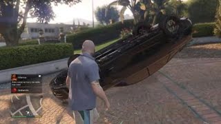 Coche volteado en gta v