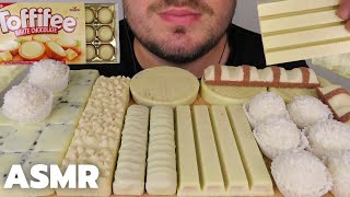 ASMR White Chocolate Candy Bars *Kinder, KitKat, Milka, Twix | Chocolate Dessert Party Mukbang