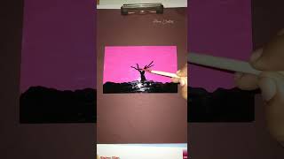 Cherry Blossom Painting With Earbuds #shorts #painting #trending